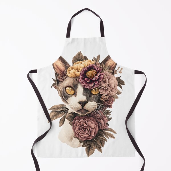 Item preview, Floral Devon Rex Cat designed and sold by bapupa.
