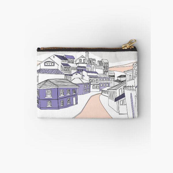 Item preview, Lavender Roofs Village – Mediterranean Line Art designed and sold by dearjunie.