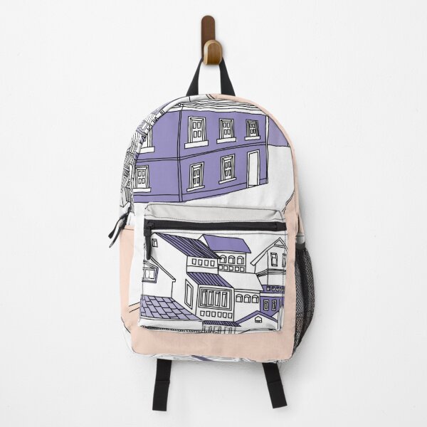 Item preview, Lavender Roofs Village – Mediterranean Line Art designed and sold by dearjunie.
