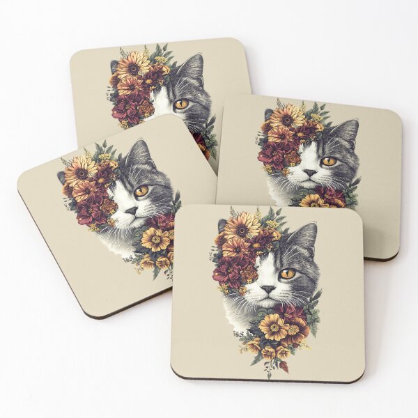 Item preview, Floral Exotic Shorthair Cat designed and sold by bapupa.