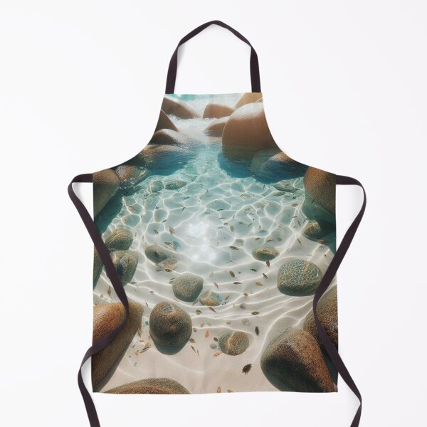 Item preview, Artificial Beach Fish Pond with Rocks – Realistic AI Artwork for Beach Lovers & Travel-Themed Clothing & Accessories designed and sold by knalpot-design.
