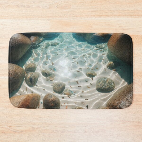 Item preview, Artificial Beach Fish Pond with Rocks – Realistic AI Artwork for Beach Lovers & Travel-Themed Clothing & Accessories designed and sold by knalpot-design.