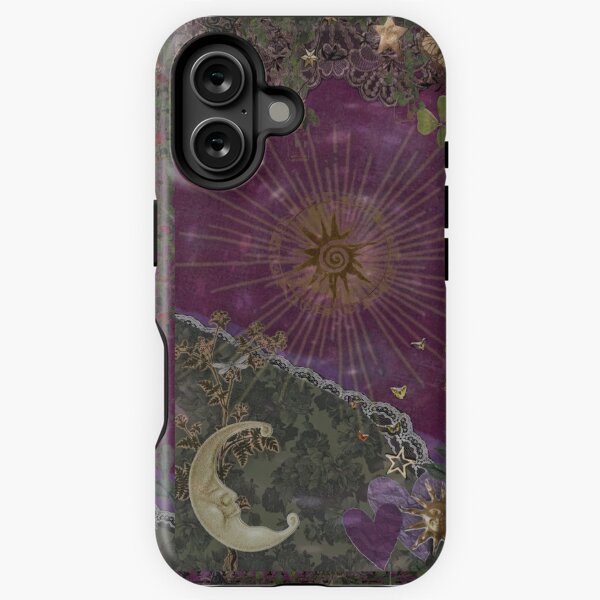 Vista previa del artículo con la obra «Sol y luna celestiales con remolinos góticos de los años 90», diseñado y vendido por bronte2004.