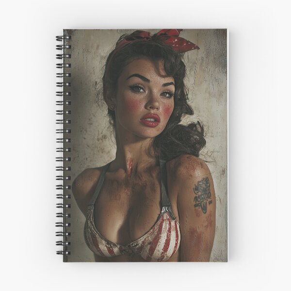 Item preview, Retro sweetheart posing in dramatic warm light designed and sold by Piotrek0001.