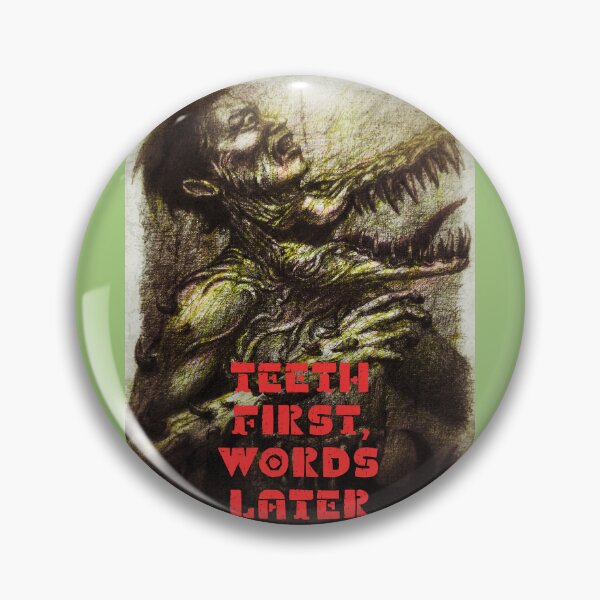 Item preview, Teeth First, Words Later – Aggressive Surreal Horror Illustration designed and sold by Anomaly Effect.
