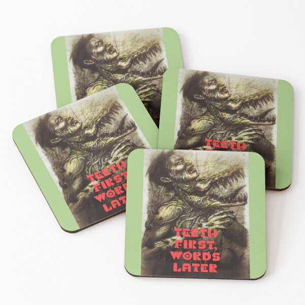 Item preview, Teeth First, Words Later – Aggressive Surreal Horror Illustration designed and sold by Anomaly Effect.