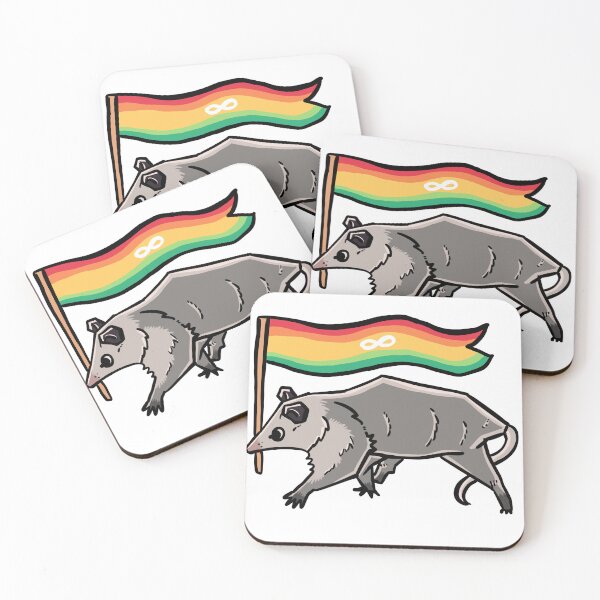 Item preview, autism pride flag possum designed and sold by heyimleo.