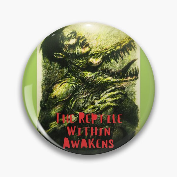 Item preview, The Reptile Within Awakens – Green Primal Surreal Horror Art designed and sold by Anomaly Effect.