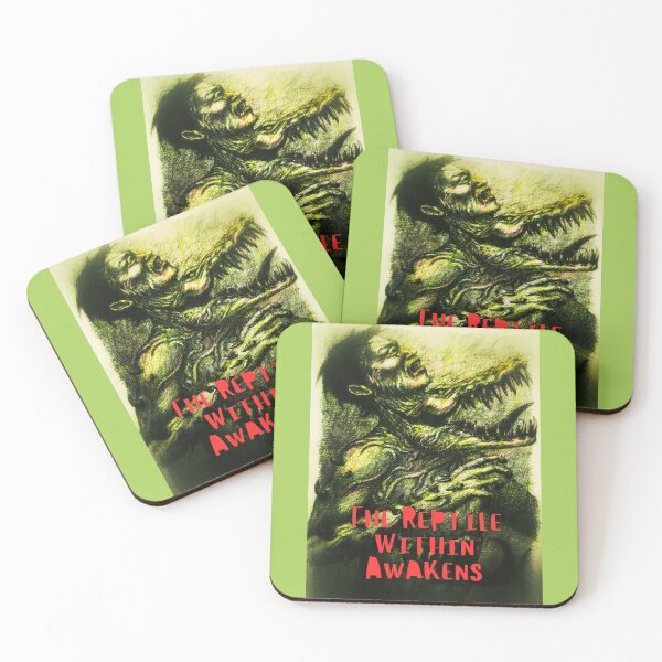 Item preview, The Reptile Within Awakens – Green Primal Surreal Horror Art designed and sold by Anomaly Effect.