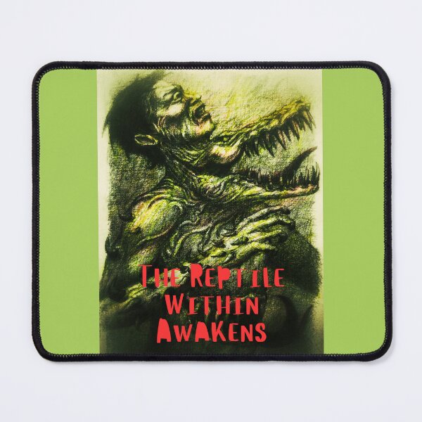 Item preview, The Reptile Within Awakens – Green Primal Surreal Horror Art designed and sold by Anomaly Effect.