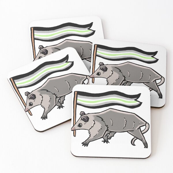 Item preview, agender pride flag possum designed and sold by heyimleo.