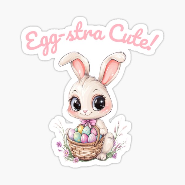 Item preview, Egg-stra Cute! Chibi Easter Bunny designed and sold by BruceL33tArt.
