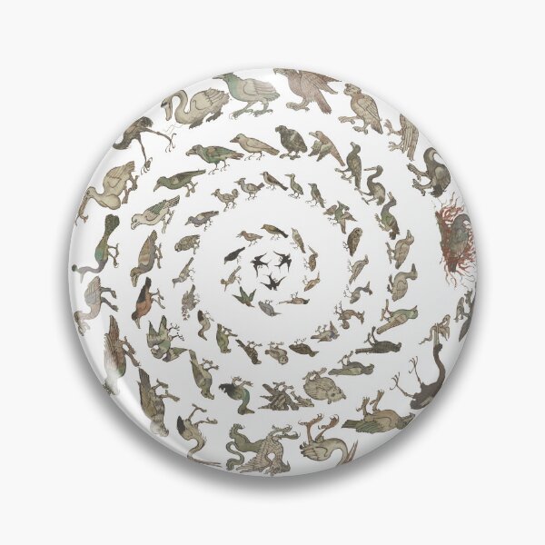 Item preview, Medieval bird illustration compilation circles designed and sold by IllmadeErrant.