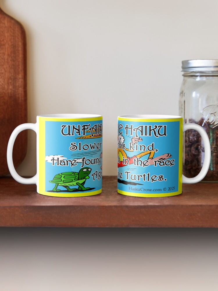 Thumbnail 2 of 6, Coffee Mug, Unfair Hare Haiku designed and sold by EyeMagined.