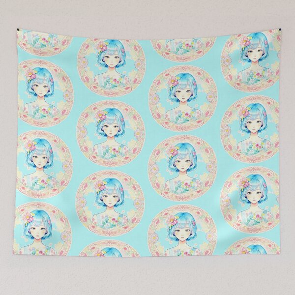Item preview, Anime Flower Girl "I'm here for the flowers!" designed and sold by Earth Nature Creations.