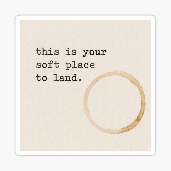 Item preview, Soft Place to Land Quote – Comforting Minimalist Typography designed and sold by EV visual workshop.