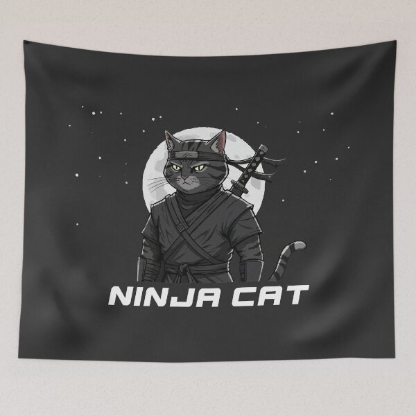 Item preview, Ninja Cat designed and sold by designsoftinaa.