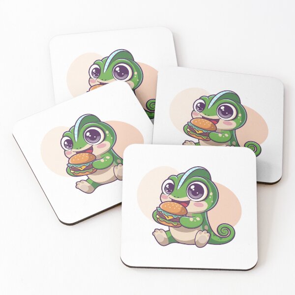Item preview, chameleon eating burger designed and sold by Eternalski.