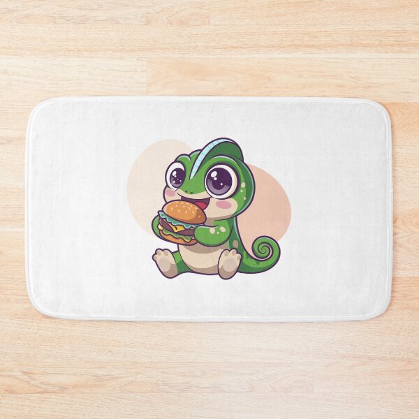 Item preview, chameleon eating burger designed and sold by Eternalski.