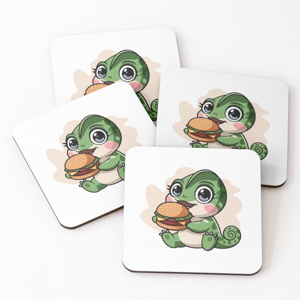 Item preview, chameleon eating burger designed and sold by Eternalski.