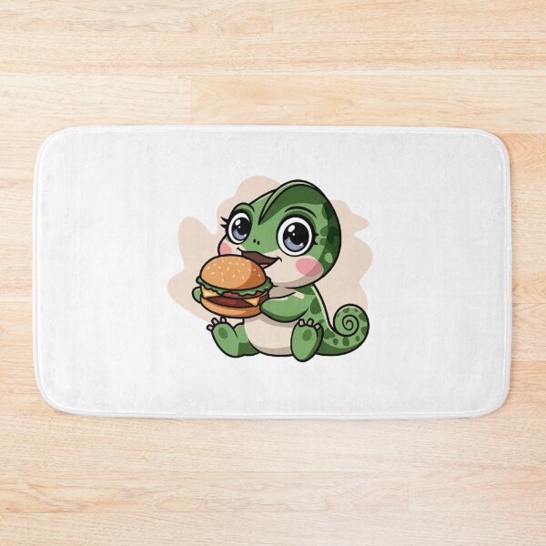 Item preview, chameleon eating burger designed and sold by Eternalski.