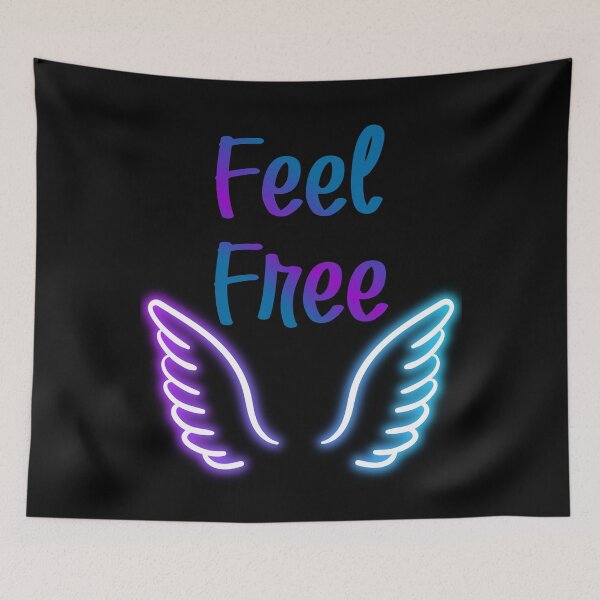 Item preview, Feel Free Neon Wings – Uplifting Glow Design designed and sold by Karim-Karem.