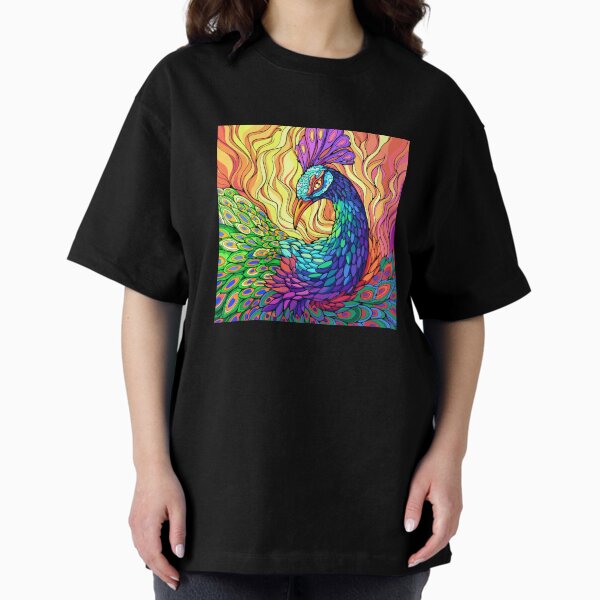 Vista previa del artículo con la obra «Pavo real ardiente», diseñado y vendido por Black-Orc.