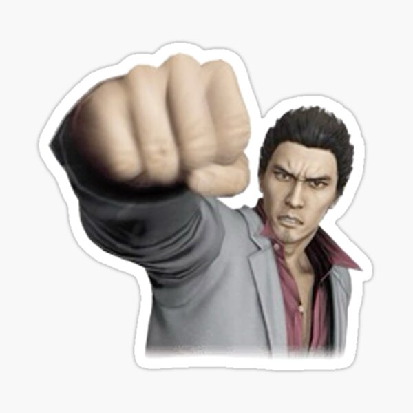 Item preview, Yakuza 5 Kiryu Kazuma Punch Sticker  designed and sold by MerikuroCreates.