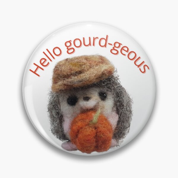 Item preview, Hello gorgeous felted hedgehog holding a pumpkin autumn  designed and sold by RockingFelter.