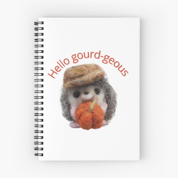 Item preview, Hello gorgeous felted hedgehog holding a pumpkin autumn  designed and sold by RockingFelter.