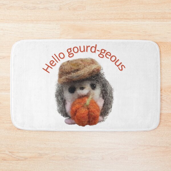 Item preview, Hello gorgeous felted hedgehog holding a pumpkin autumn  designed and sold by RockingFelter.