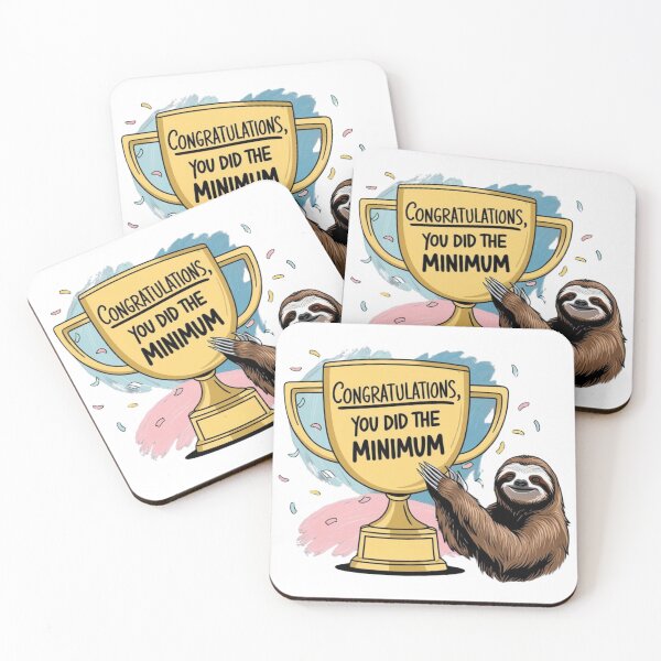 Item preview, Minimum Effort Trophy – Sarcastic Design with Sloth Winner designed and sold by StormArte.