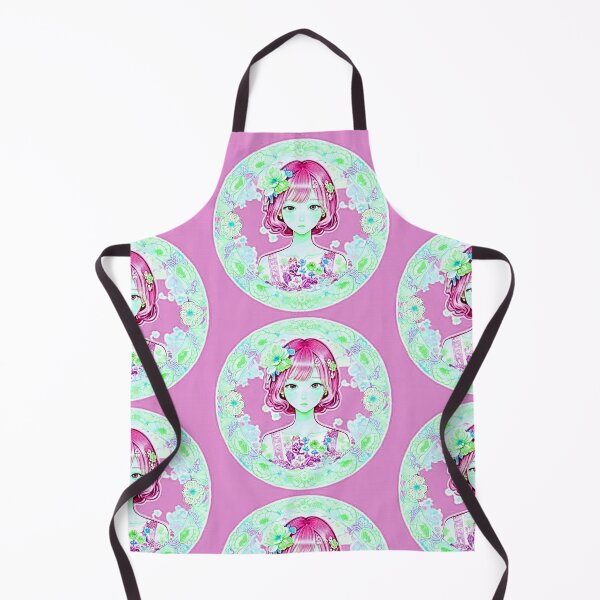 Item preview, Pink Hair Anime Flower Girl "I'm here for the flowers!" designed and sold by Earth Nature Creations.