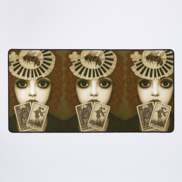 Item preview, Cryptic girl. Tarot, Piano key, bee design. designed and sold by Shoot-The-Moon.