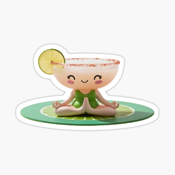 Vista previa del artículo con la obra «Margarita zen meditando – Diseño relajado para amantes del yoga y los cócteles», diseñado y vendido por StormArte.