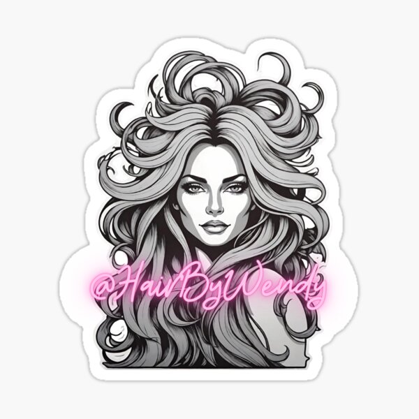 Item preview, @HairByWendy – Retro Glam Hair Queen with Neon Script designed and sold by Endless Designs.