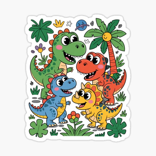 Artikel-Vorschau von Cartoon-Dinosaurier-Spaß, designt und verkauft von GemiGarp.