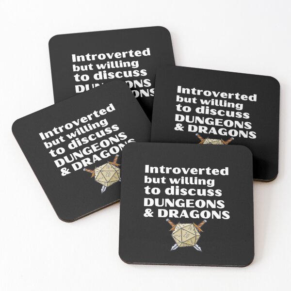 Item preview, Introverted But Willing To Discuss Dungeons And Dragons Funny Introvert Tshirt designed and sold by OldSkullDesigns.