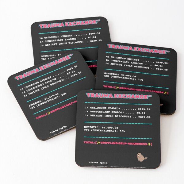 Item preview, Trauma Receipt T-Shirt - Therapy Meme Invoice designed and sold by BrushRushX.