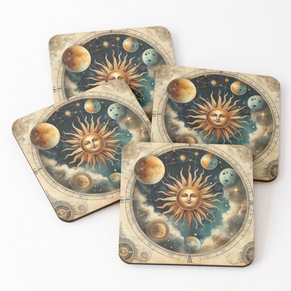Item preview, “Cosmic Harmony – Vintage Celestial Art with Astronomical Map and Planets” designed and sold by GagaArtGallery.