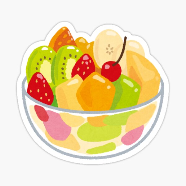 Vista previa del artículo con la obra «Pegatina de postre delicioso de frutas», diseñado y vendido por DesignPMG.