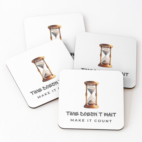 Item preview, Time Doesn’t Wait – Hourglass Motivational Design designed and sold by AIKNOCKTECK.