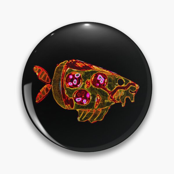 Item preview, Pizza fish with salami in neon style designed and sold by Vision Illustrated.
