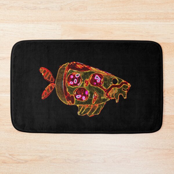 Item preview, Pizza fish with salami in neon style designed and sold by Vision Illustrated.