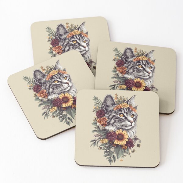 Item preview, Gato persa floral designed and sold by bapupa.
