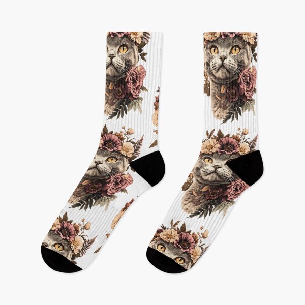 Item preview, Floral Scottish Fold Cat designed and sold by bapupa.