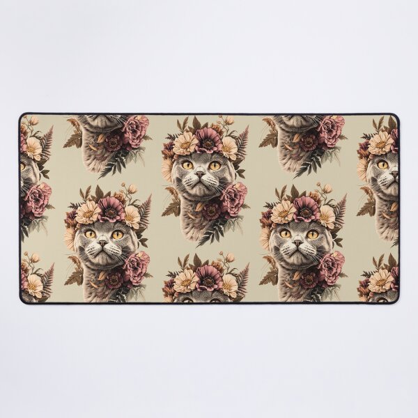 Item preview, Floral Scottish Fold Cat designed and sold by bapupa.