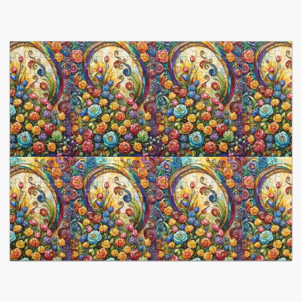 Artikel-Vorschau von Multicolor Roses Meet Blooming Backdrop-Whimsical Garden Wibe, designt und verkauft von Dreampanther.