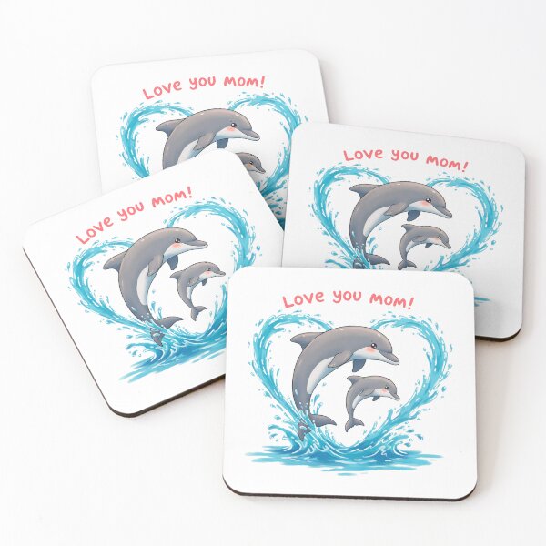 Item preview, Cute Dolphin Mom and Baby – Love You Mom Mother’s Day Sticker designed and sold by Nuist25.