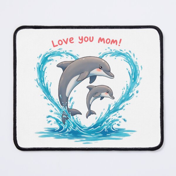 Item preview, Cute Dolphin Mom and Baby – Love You Mom Mother’s Day Sticker designed and sold by Nuist25.
